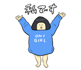 ONIGIRL STICKER sticker #6354521