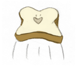 Bread is cute. sticker #6355115