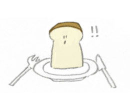 Bread is cute. sticker #6355129