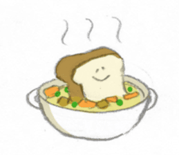 Bread is cute. sticker #6355146