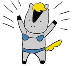 Horse in a swimsuit3 sticker #6355411