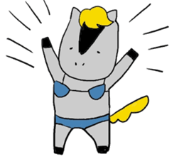 Horse in a swimsuit3 sticker #6355411