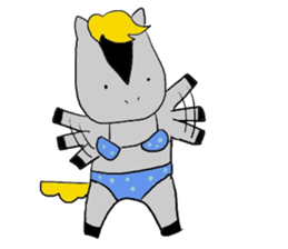 Horse in a swimsuit3 sticker #6355416