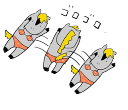 Horse in a swimsuit3 sticker #6355418