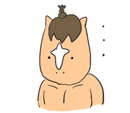 Horse in a swimsuit3 sticker #6355420