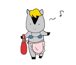 Horse in a swimsuit3 sticker #6355421