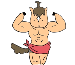 Horse in a swimsuit3 sticker #6355431