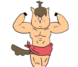 Horse in a swimsuit3 sticker #6355431