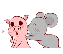 Pigmouse couples sticker #6356354