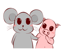 Pigmouse couples sticker #6356357