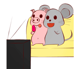 Pigmouse couples sticker #6356361