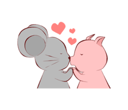 Pigmouse couples sticker #6356367