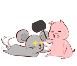 Pigmouse couples sticker #6356368