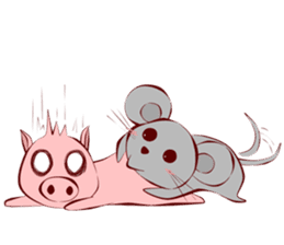 Pigmouse couples sticker #6356369