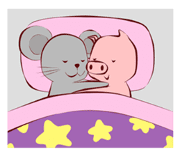 Pigmouse couples sticker #6356372
