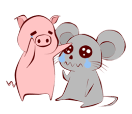 Pigmouse couples sticker #6356374