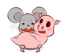 Pigmouse couples sticker #6356381