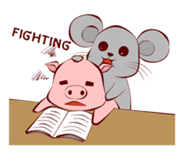 Pigmouse couples sticker #6356383