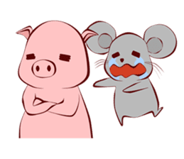 Pigmouse couples sticker #6356385