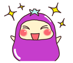 konasu chan(eggplant) sticker #6358153