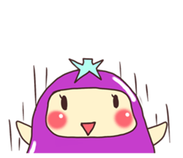 konasu chan(eggplant) sticker #6358154