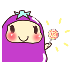 konasu chan(eggplant) sticker #6358156