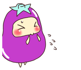 konasu chan(eggplant) sticker #6358174