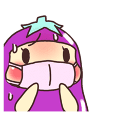 konasu chan(eggplant) sticker #6358190