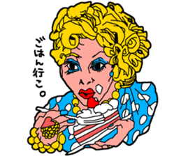 Japanese Drag Queen Sticker sticker #6359355