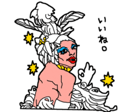 Japanese Drag Queen Sticker sticker #6359385