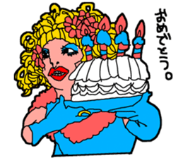 Japanese Drag Queen Sticker sticker #6359387