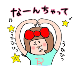 Girl of the big ribbon (2) sticker #6359712