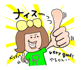 Girl of the big ribbon (2) sticker #6359714