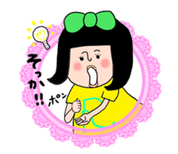 Girl of the big ribbon (2) sticker #6359719