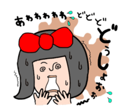 Girl of the big ribbon (2) sticker #6359725