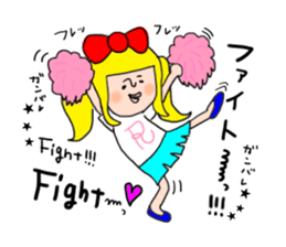 Girl of the big ribbon (2) sticker #6359728