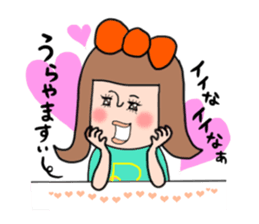 Girl of the big ribbon (2) sticker #6359730