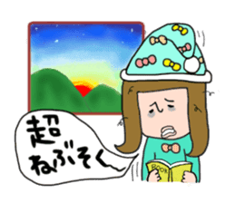 Girl of the big ribbon (2) sticker #6359743