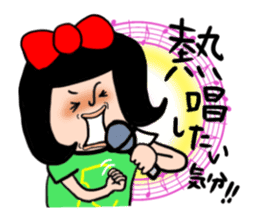 Girl of the big ribbon (2) sticker #6359744