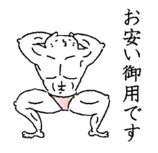 The well-muscled cat sticker #6360259