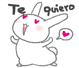 Rabbit speak Spanish & Japanese sticker #6360916