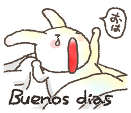 Rabbit speak Spanish & Japanese sticker #6360922
