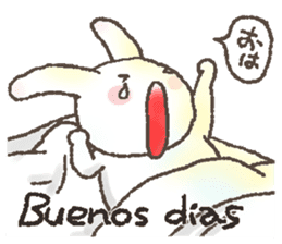 Rabbit speak Spanish & Japanese sticker #6360922