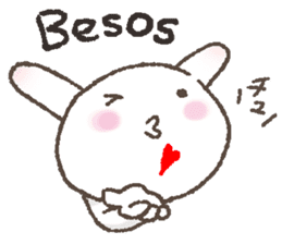 Rabbit speak Spanish & Japanese sticker #6360933