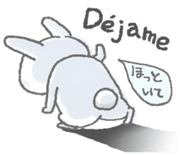 Rabbit speak Spanish & Japanese sticker #6360937