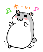 Chubby Djungarian Hamster 'Taro' sticker #6361595