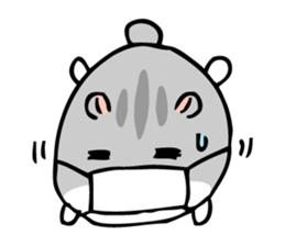 Chubby Djungarian Hamster 'Taro' sticker #6361609