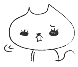 Pencil doodle Cat sticker #6363776