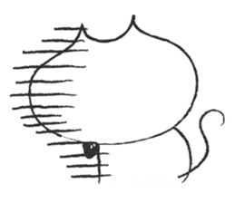 Pencil doodle Cat sticker #6363779