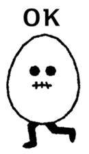 black egg and white egg sticker #6363873